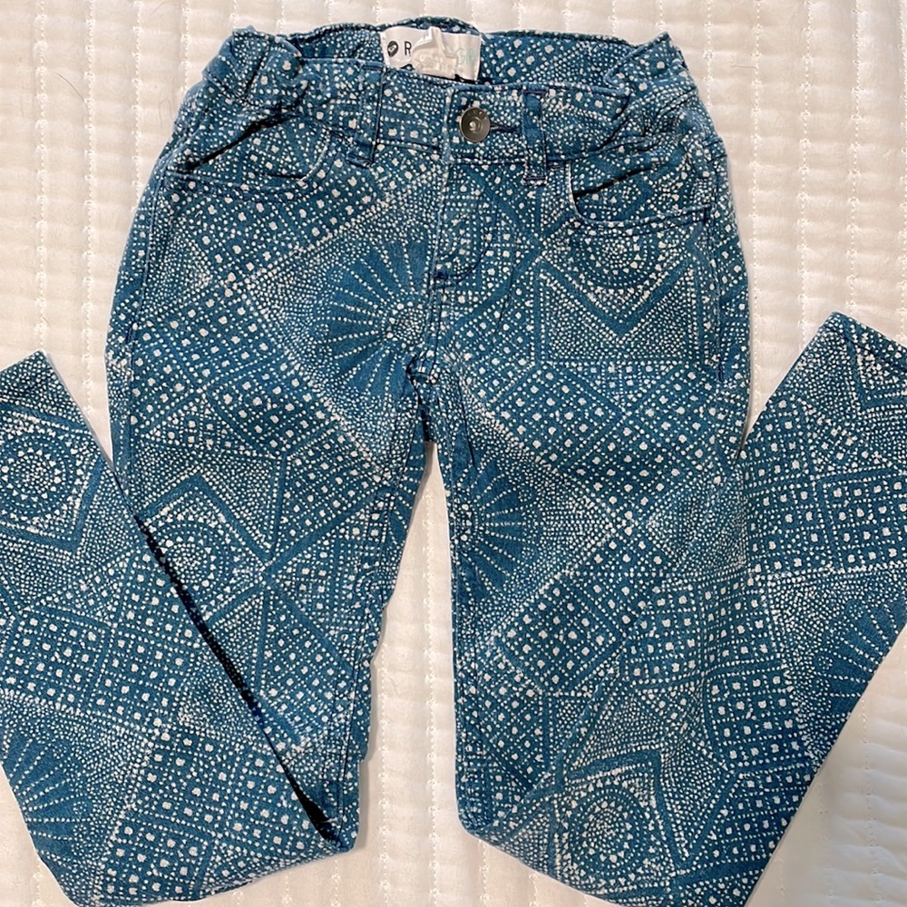 Roxy Girl patterned jeans, size 7